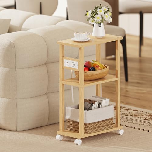 TUTOTAK Small Narrow Side Table, Set of 2 Skinny End Table - Image 2
