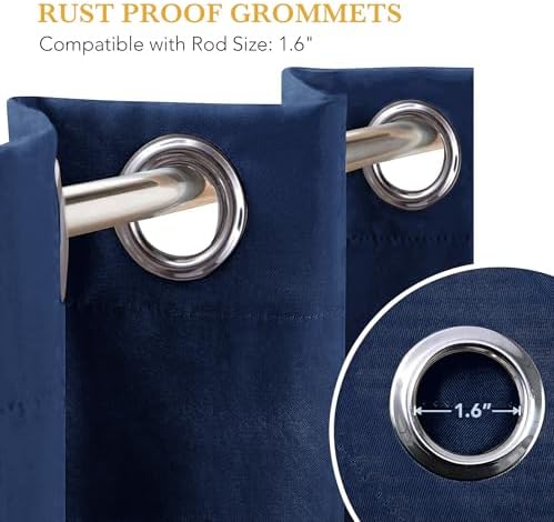 RYB HOME Blackout Thermal Insulated Curtain for Sliding Glass Door - Image 7
