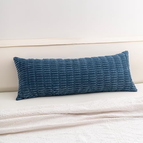 Aegero Corduroy Decorative Throw Pillow Covers 14x36 Inch Soft Striped Pillow Covers Modern Farmhouse Home Decor for Sofa Living Room Couch Bed（Teal） by Unknown