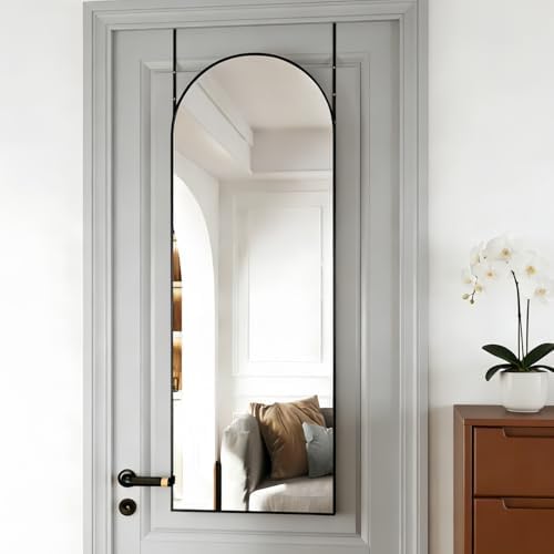 50"x 16" Door Mirror, Full Length Mirror Over The Door, Black - Image 3
