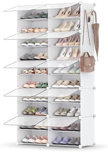 SONGMICS Shoe Rack, 10-Tier with Doors, 40-Pair Storage Cabinet by Unknown