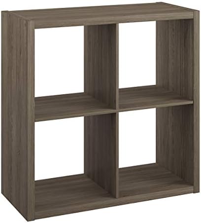 ClosetMaid 4-Cube Decorative Open Back Storage Organizer, Graphite Gray by Unknown
