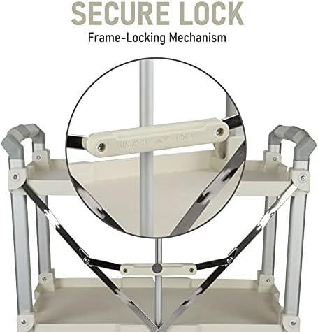 Olympia Tools 89-355 Pack N Roll Collapsible Service Cart, XL, 300LB Capacity, White - Image 5