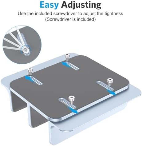 OMOTON Dual Vertical Desk Laptop Stand Holder, Fits MacBook Air, Sky Blue - Image 5