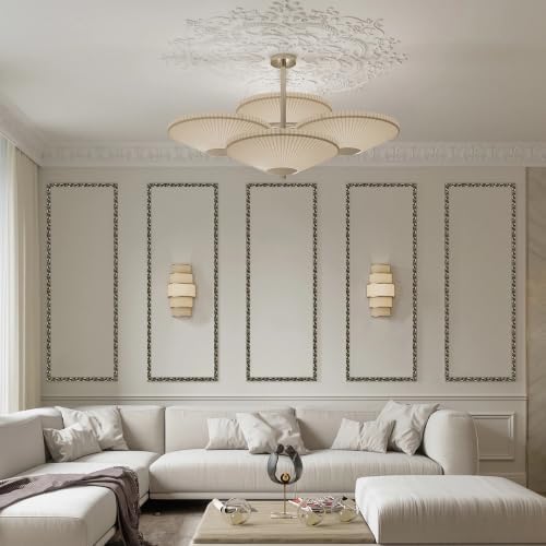 Black Gold Peel and Stick Crown Molding Trim, 0.8" x 49.2 FT Total (3 Pack), Flexible Self-Adhesive Crown Molding with Embossed Floral Design for Multi-Room Wall & Large Decor Projects - Image 6
