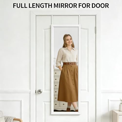 Over The Door Full Length Mirror Wall Mounted Hanging Full Body Length - Image 3