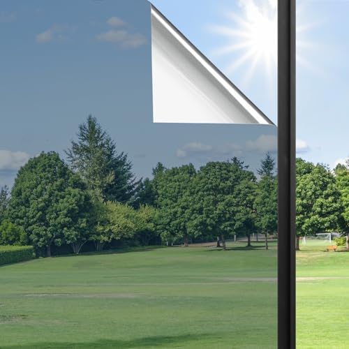 Haton One Way Window Privacy Film for Home, Silver 23.6" x 78.7" by HatonHomeDecor