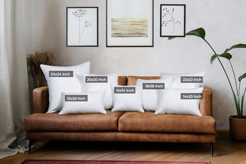 Utopia Bedding Throw Pillows, Decorative 24x24 Pillow Inserts, Set of 4 - Image 2