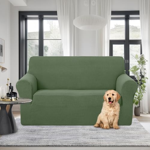 U-NICE HOME Loveseat Cover Stretch Couch Cover Sofa Slipcover, Loden Frost - Image 2