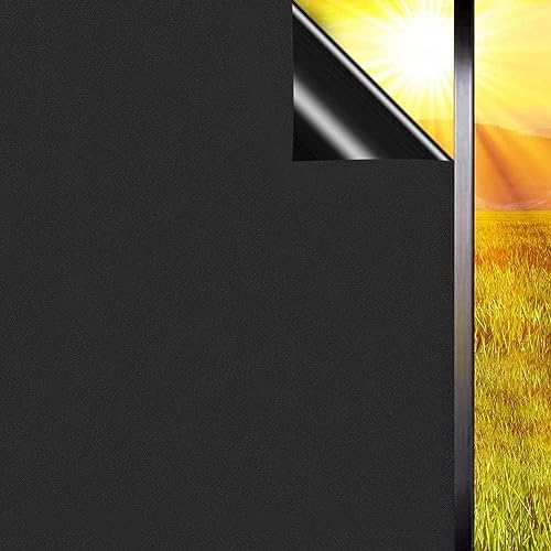 Qualsen Total Blackout Window Film Privacy, Room Darkening 11.8'' x 78.7'' by Qualsen
