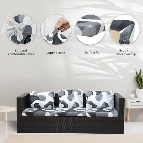 8 Pcs Outdoor Cushion Covers, Patio Sofa Cushion Covers Replacement - Image 4