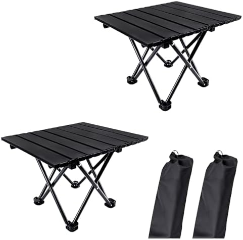 Camping Table Foldable, Black, 16x13.7x11.5in, 2 Pack by TMCCU