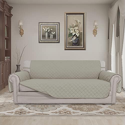 Easy-Going Reversible Couch Cover, 3 Cushion Sofa, X-Large, Beige/Beige - Image 2