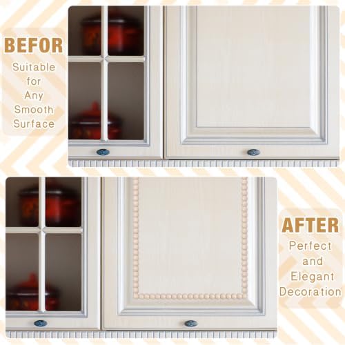 1 Pack Peel and Stick Molding Trim Flexible Molding Trim for Wall Self Adhesive Paintable DIY Wall Trims for Mirror Frame Cabinet Edge Picture (16.4 ft X 0.59 Inch,Creamy White) - Image 5