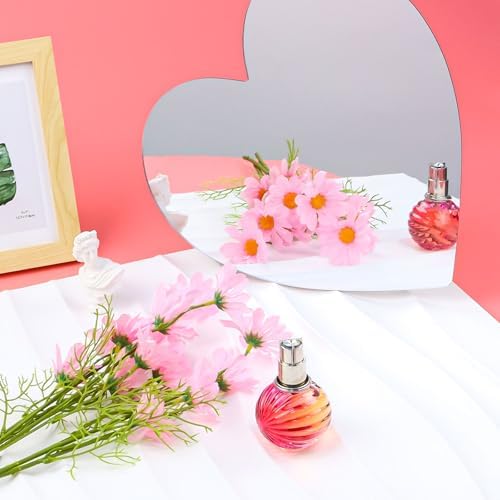 9.44 x 8.46″x 1Pcs Heart Shaped Acrylic Wall Mirror Tile for Wall - Image 4