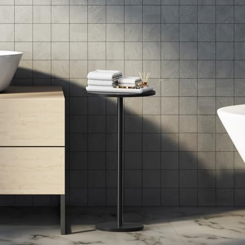 Round Small Side Table Set of 2 for Small Spaces, Black - Image 5