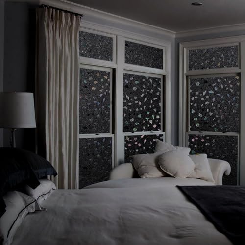 LEMON CLOUD Total Blackout Decorative Window Privacy Film, 17.5″ x 78.7″ - Image 3