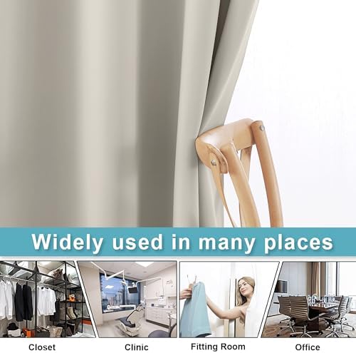 RYB HOME Blackout Office Room Divider, Energy Efficient Furniture Protected - Image 6