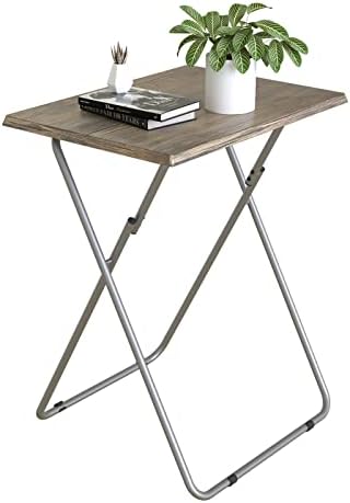 Garden 4 you Portable Folding TV Tray Table TV Dinner Tray with Sturdy MDF,Eating Trays for Living Room with No Assembly Required 15 x 18.9 x 26in (3D,1PC) by Garden4you