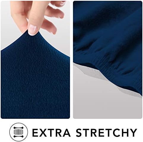 PureFit Stretch Couch Covers for Sofa Large Sofa Slipcovers Navy - Image 4