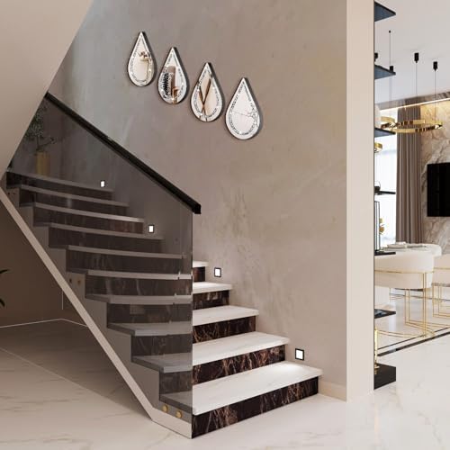 Yookeer 4 Pcs Espejos Decorativos para Sala Silver Mirror Wall Decor - Image 4