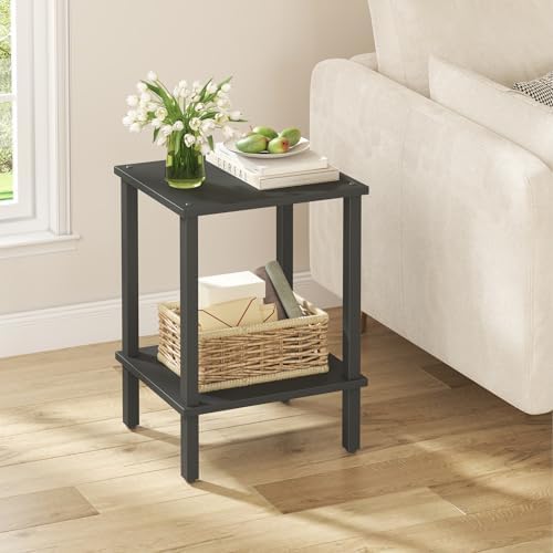 TUTOTAK End Table, Side Table, Nightstand, 2-Tier Storage Shelf - Image 2
