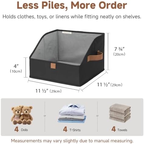 StorageWorks Closet Storage Bins Trapezoid, Black, Small, 3-Pack - Image 6