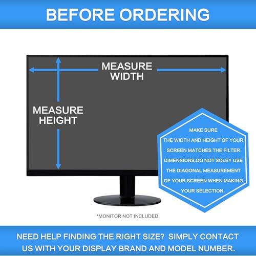 ZOEGAA 27 Inch Computer Privacy Screen Filter, for 16:9 Widescreen Computer Monitor 23.6"x13.3", Removable Computer Screen Privacy Shield and Anti Blue Light Anti Glare Screen Protector - Image 2