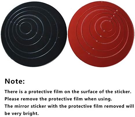 24Pcs Acrylic Circle Mirror Wall Stickers DIY Decals Modern Art Mural for Home Living Room Bedroom Decor Black and Red - Image 4