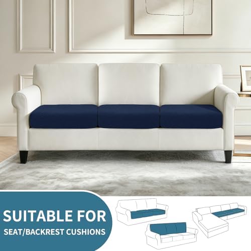 XINEAGE 3 Piece Stretch Couch Cushion Covers Individual Sofa Slipcovers - Image 2