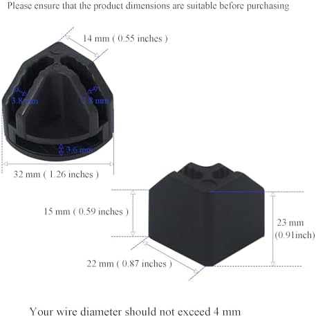 10Pcs Wire Cube Connectors, Black Wire Cube Storage Connectors Corner Wire Grid Cube Shelf Plastic Connectors Clips for Wire Cube Storage Shelving Unit and Modular Closet Organizer, SATONBEYI - Image 3