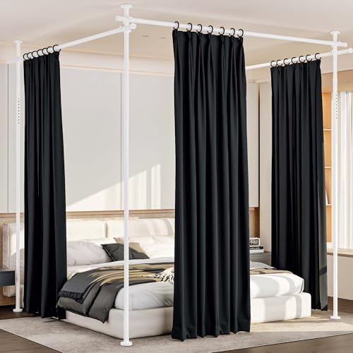 Room Divider No Driling Curtain Rods,Wide Wall Divider for Room Separation by HOMSCREENER