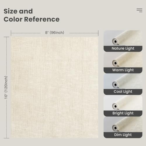 Valenrug 8x10 Area Rugs for Living Room, High-Low Pile Washable Rug, Ivory - Image 2