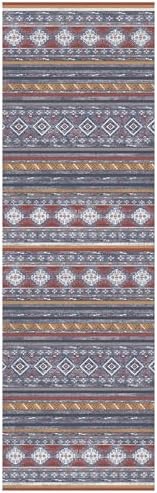 RUGSURE Washable Area Rugs 2'6'' x 8' - 1/6 Thick - Moroccan-Inspired -Stain & Water Resistant Non-Slip - Resistant Rug for Living Room, Bedroom, Nursery, Pet & Child Friendly (Blue and Red) - Image 3