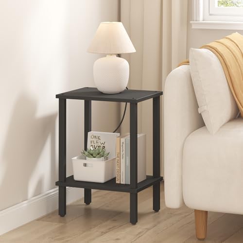 TUTOTAK End Table, Side Table, Nightstand, 2-Tier Storage Shelf - Image 4