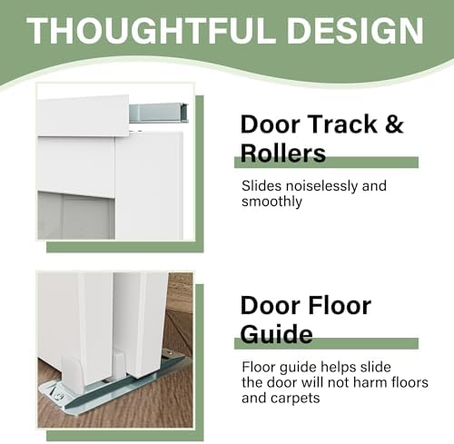 Sliding Closet Door 48"x80", 5 Lite Frosted Glass Door, Need to Assemble - Image 4