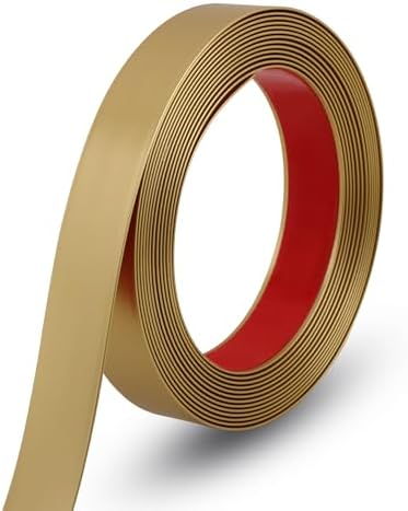 Gaahing 196.8" x 1.5" Matte Gold Molding & Wall Trim, Flexible Peel and Stick Decorative Strip for Tile, Mirror, Ceiling, Floor, Panel, Cabinet by Getallthemoldingtrimsyoulike