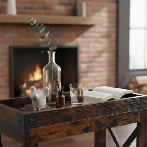 Narrow Side Table, Slim End Table,Sofa Side Table, End Table Nightstand for Bedroom, Living Room, Small Spaces - Image 6