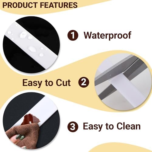 Trimold Glossy White Molding Trim Peel and Stick, Flexible Mirror Border Design, Wall Ceiling Floor Cabinet Tile Edge Moulding, 5m x 2cm - Image 4