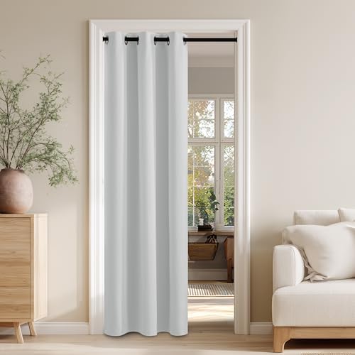 RYB HOME 100% Blackout Door Curtain for Doorway Open Closet Bedroom Kitchen by RYBHOME