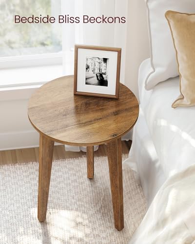 VASAGLE Side Table, 1-Tier Small Round End Table, Nightstand - Image 4