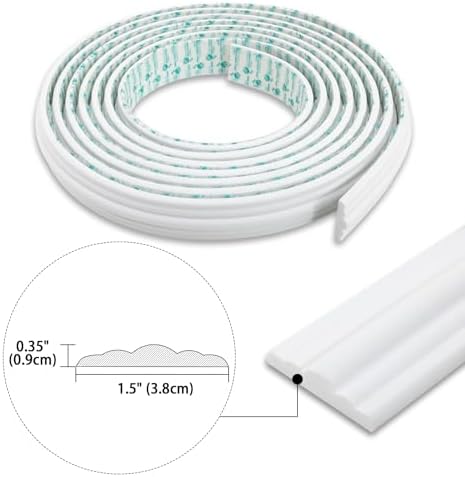 Trimold 196.8" x 1.5" Lightweight Peel and Stick Chair Rail Molding, Flexible Accent Wall Trim for Home Decoration & Protection - Image 2