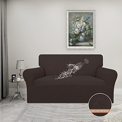 Easy-Going 100% Waterproof Loveseat Couch Cover Stretch Jacquard Sofa Cover - Image 2