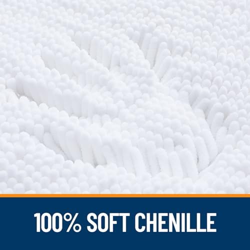 OLANLY Large Bathroom Rugs 59x35, Extra Soft Absorbent Chenille Bath Rugs - Image 3