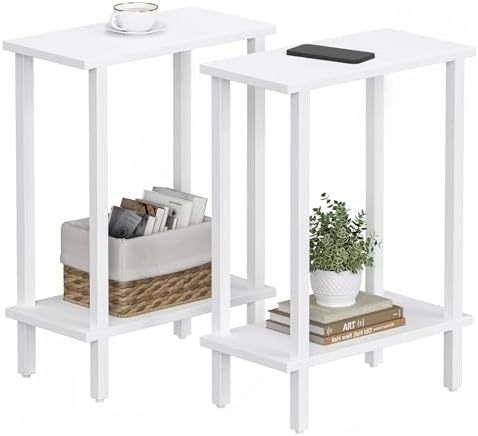 TUTOTAK Narrow Side Table Set of 2, Small End Table for Couch by ChoosetutotakFurnitureBuildYourCozyHome