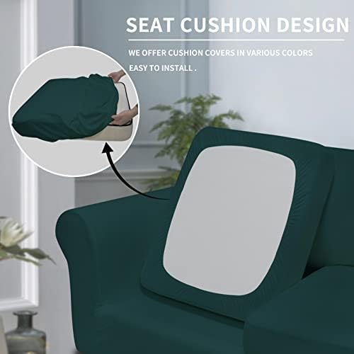 Easy-Going 3 Pieces Stretch Loveseat Couch Cover for 2 Cushion Washable - Image 4