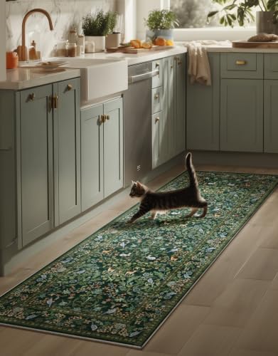 Washable Runners for Hallways Kitchen Rugs: 2'6"x8' Runner Rug Stain Resistant Non Slip Low Pile Soft Carpet Runners Rug for Entryway Hallway Bedroom Kitchen Indoor Laundry Room by palohom