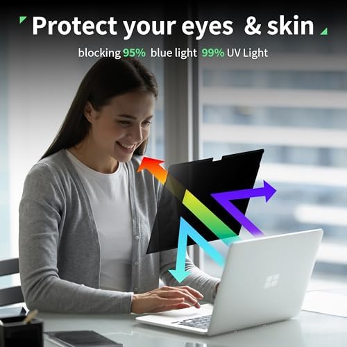 Nano Privacy Screen Protector for Microsoft Surface Pro 7+/7/6/5/4/3 - 12.3 In Reusable Surface Pro 7 Screen Protector Anti Glare Film, Anti Blue Light Filter, Removable Shield, Bubble Free Guard - Image 5
