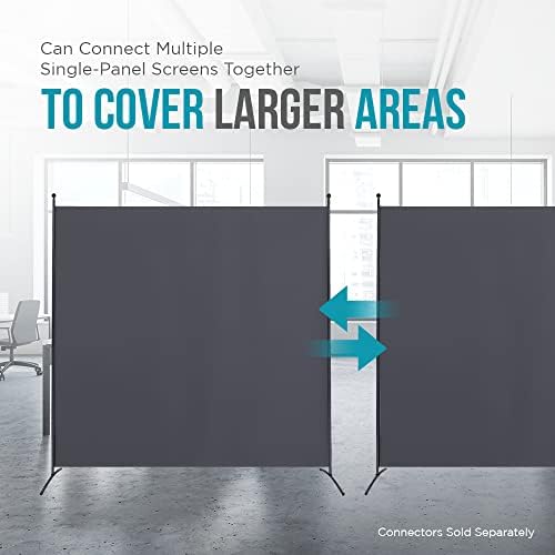 Steel-AID Single-Panel Privacy Room Divider – Folding Partition Privacy Screen for Office, Classroom, Dorm Room, Kids Room, Studio, Conference - 71" x 72" - Easy to Assemble, Freestanding & Foldable - Image 7