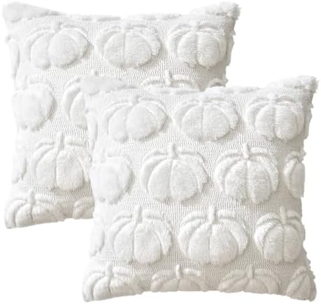 MIULEE Fall Pillow Covers Pumpkin Fall Decor 24x24 Pure White - Image 6